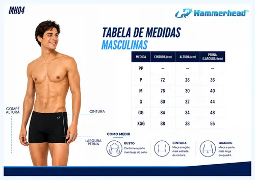 Sunga Boxer de Helanca com Detalhe - MH04
