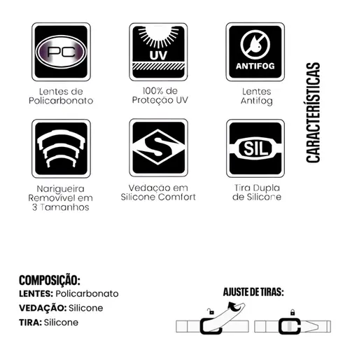Óculos de Natação Shark Kids