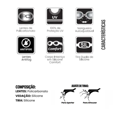 Óculos de Natação Neon Jr. com FOGFEND