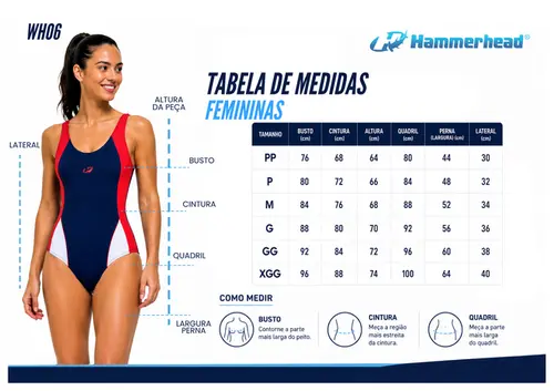 Maiô Helanca com Detalhes - WH06