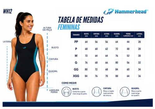Maiô Helanca com Detalhes - WH12