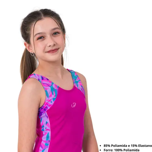 Maiô Infantil de Helanca com Detalhe - GH03JR