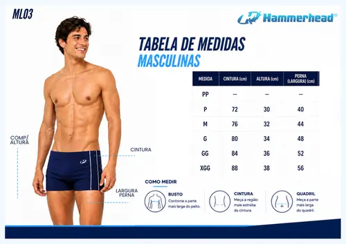 Sunga Boxer Xtra LIfe com Viés - ML03