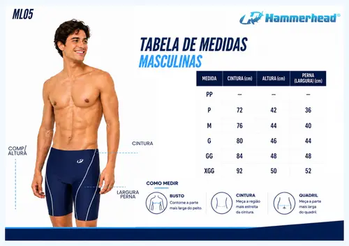Bermuda Natação Xtra Life com Viés - ML05