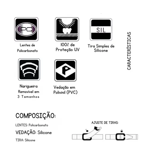 Óculos de Natação Focus Júnior 1.0