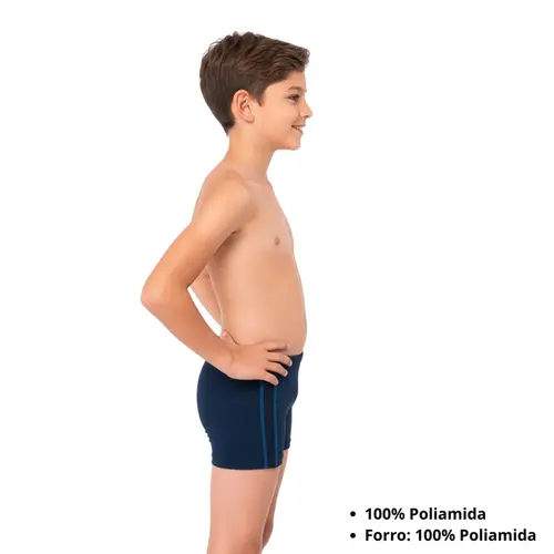 Sunga Boxer Infantil de Helanca com Detalhe - BH02