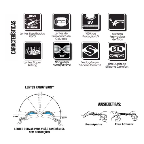Máscara de Natação Extreme Triathlon Polarized Mirror