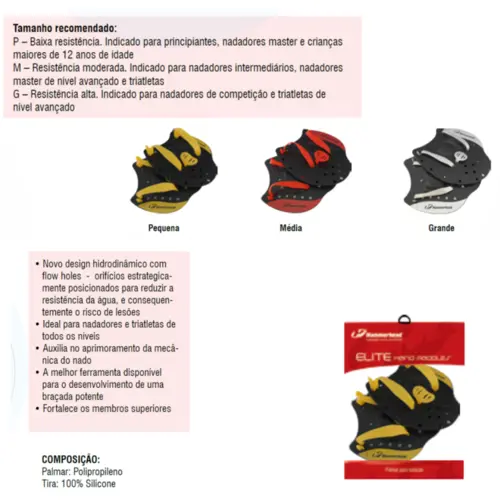 Palmar de Natação Elite Hand Paddle