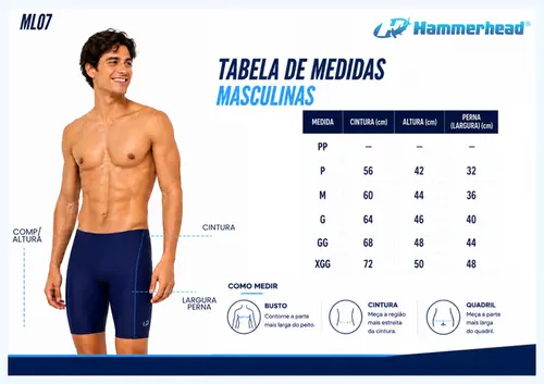 Bermuda Natação Xtra Life com Pespontado - ML07