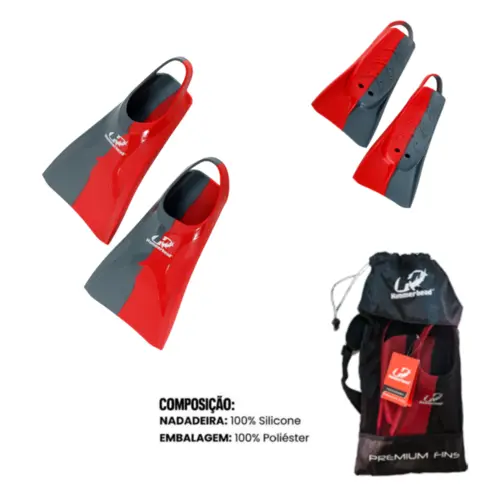 Nadadeira de Silicone Premium Fins