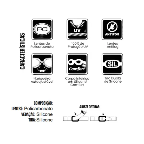 Óculos de Natação Spectrum Júnior
