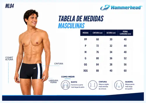 Sunga Boxer Xtra LIfe com Detalhe e Viés - ML04