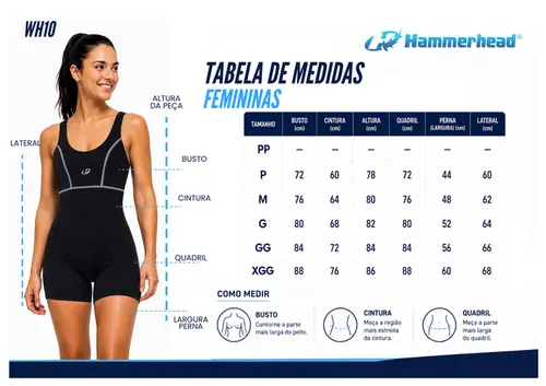 Kit Macaquinho e Touca de Natação Helanca - WH10