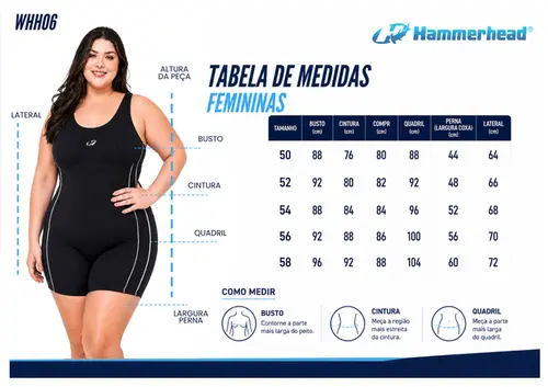 Macaquinho de Helanca Plus Size com Viés - WHH06