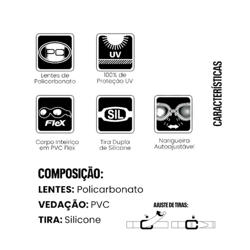 Óculos de Natação Python