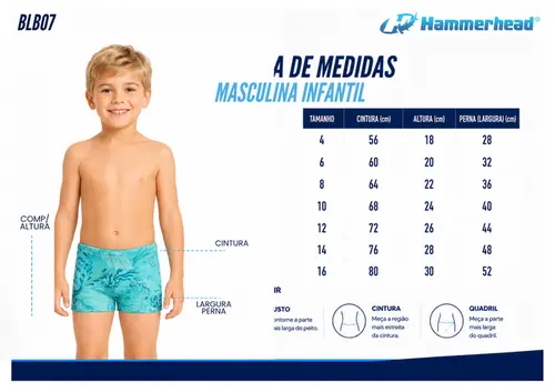 Sunga Boxer Infantil Oceanic Estampada - BLB07